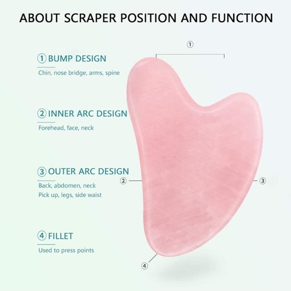 2 for $40 Gua Sha Rose Quartz (Natural Crystal) - Picture 7 of 12